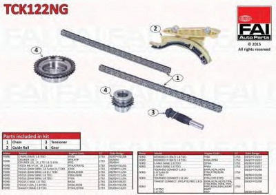 FAI AUTOPARTS tck122ng -  Комплект цели привода распредвала